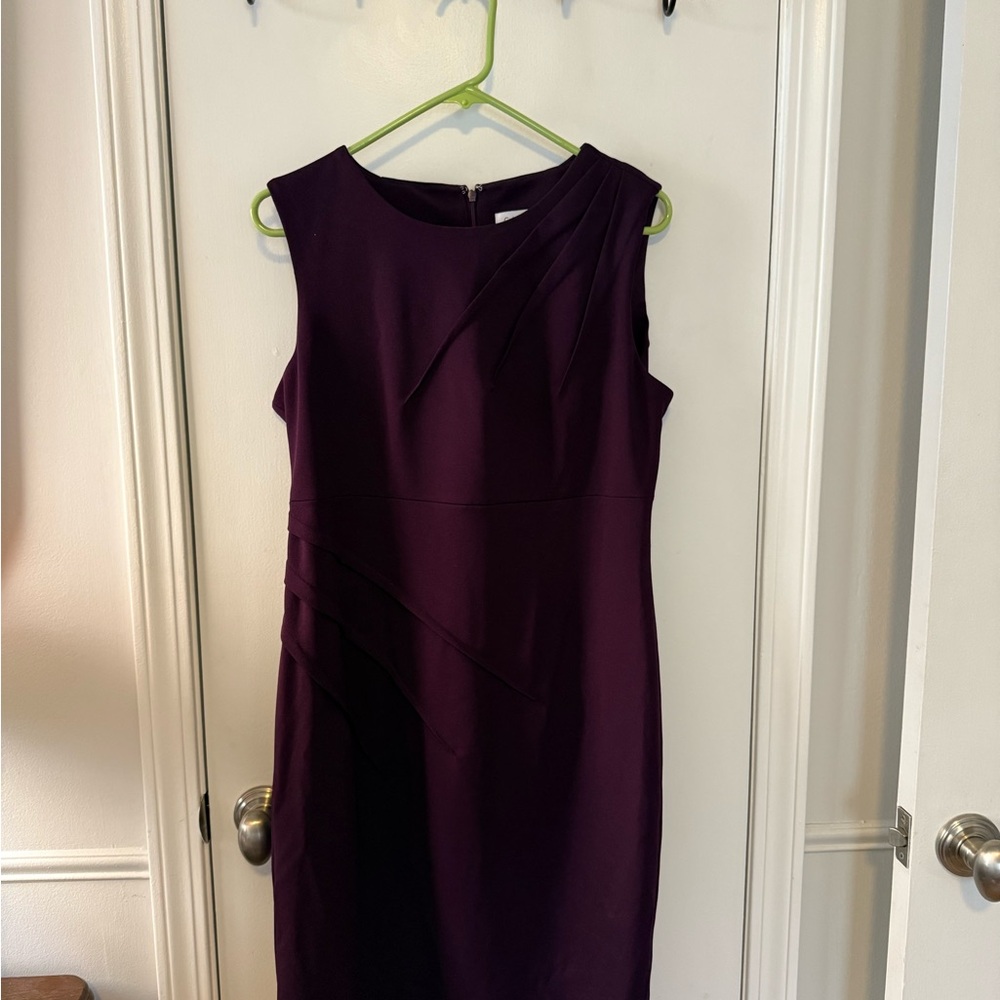 Calvin Klein Sheath Dress — Plum — Size 12